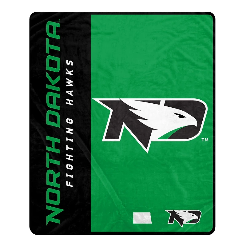 Pegasus North Dakota 50" x 60" Endzone Ultra Soft Throw Blanket