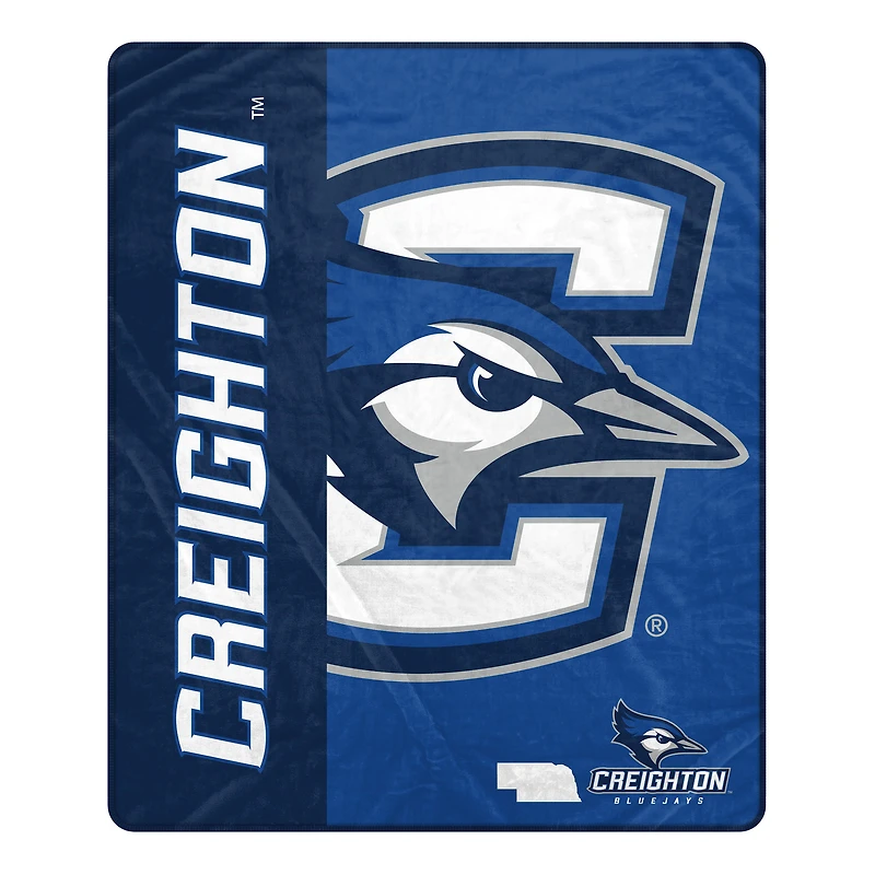 Pegasus Creighton Bluejays 50" x 60" Endzone Ultra Soft Throw Blanket