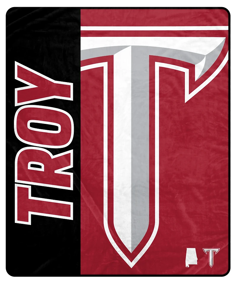 Pegasus Troy University Trojans 50" x 60" Endzone Ultra Soft Throw Blanket
