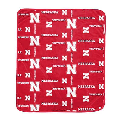 Pegasus Nebraska Huskers 60" x 70" Homefield Flipped Wordmark Ultra Soft Blanket