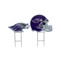 Pegasus Wisconsin-Whitewater Warhawks Logo and Helmet Two-Piece Yard Sign Set