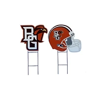 Pegasus Bowling Green St. Falcons Logo and Helmet Two-Piece Yard Sign Set