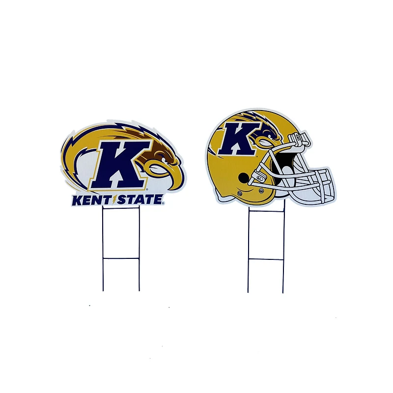Pegasus Kent State Golden Flashes Logo and Helmet Two-Piece Yard Sign Set