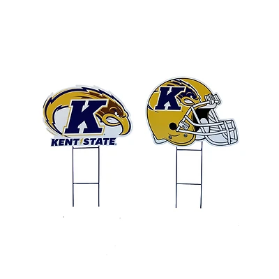 Pegasus Kent State Golden Flashes Logo and Helmet Two-Piece Yard Sign Set