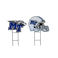Pegasus MTSU Blue Raiders Logo and Helmet Two-Piece Yard Sign Set