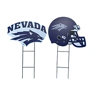 Pegasus Nevada Wolf Pack Logo and Helmet Two-Piece Yard Sign Set