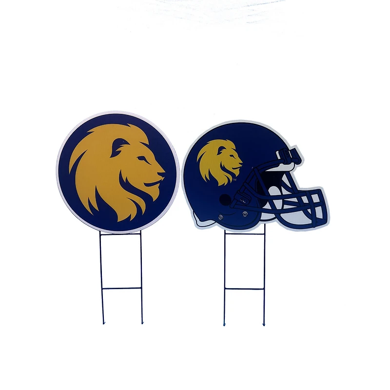 Pegasus East Texas A&M University Lions Logo and Helmet Two-Piece Yard Sign Set