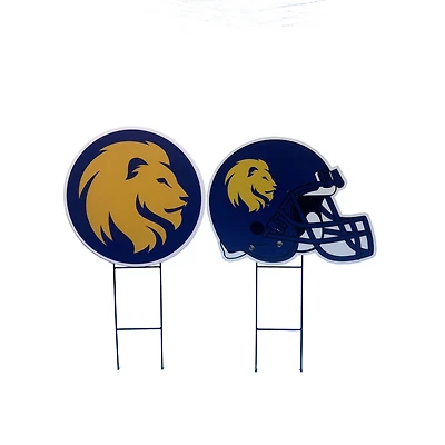 Pegasus East Texas A&M University Lions Logo and Helmet Two-Piece Yard Sign Set