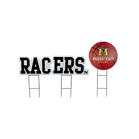 Pegasus Murray St. Racers Wordmark and Basketball Three-Piece Yard Sign Set
