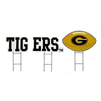 Pegasus Grambling Tigers Wordmark and Football Three-Piece Yard Sign Set