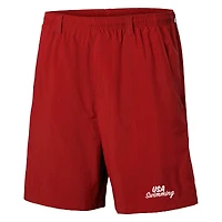 Men's Columbia Red USA Swimming PFG Backcast III Water Shorts