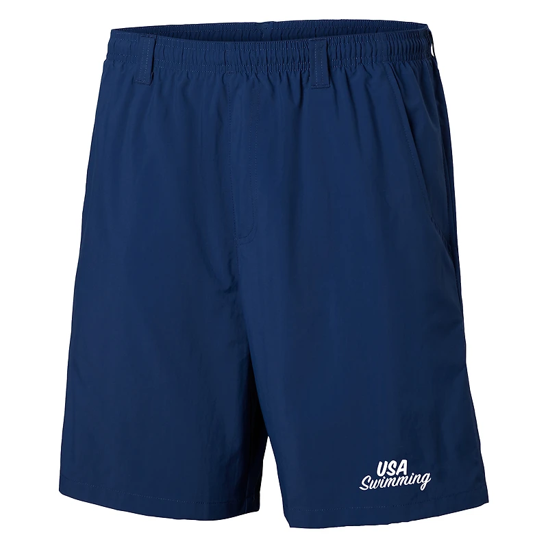 Men's Columbia Navy USA Swimming PFG Backcast III Water Shorts