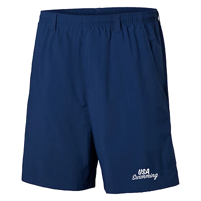 Men's Columbia Navy USA Swimming PFG Backcast III Water Shorts
