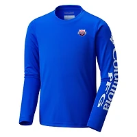 Unisex Youth Columbia Blue USA Swimming Terminal Tackle Long Sleeve T-Shirt