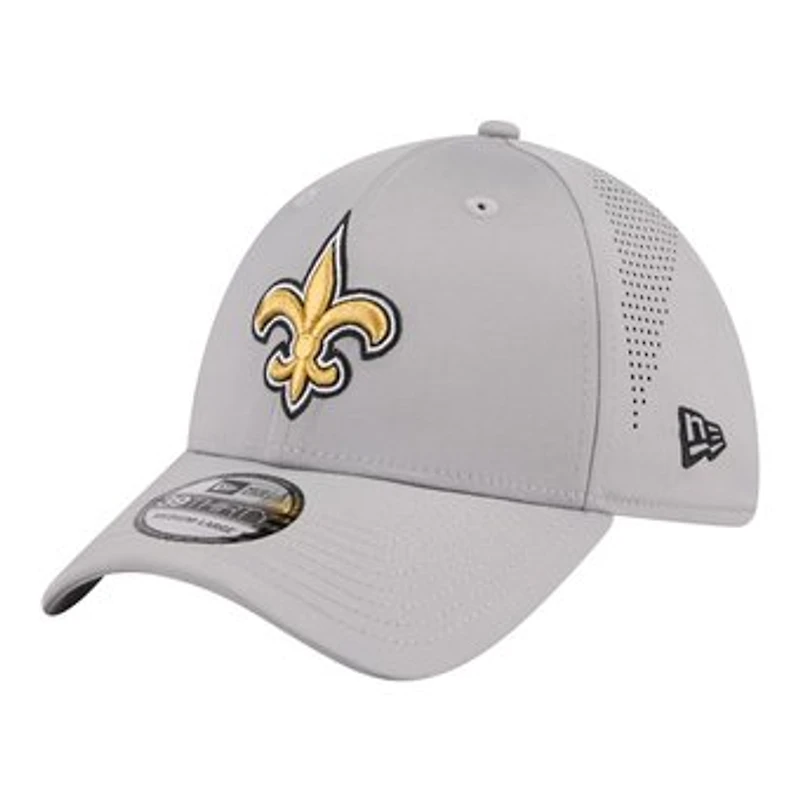 Men's New Era Gray New Orleans Saints Perforated 39THIRTY Flex Hat