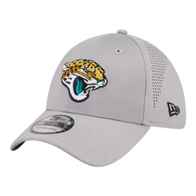 Men's New Era Gray Jacksonville Jaguars Perforated 39THIRTY Flex Hat