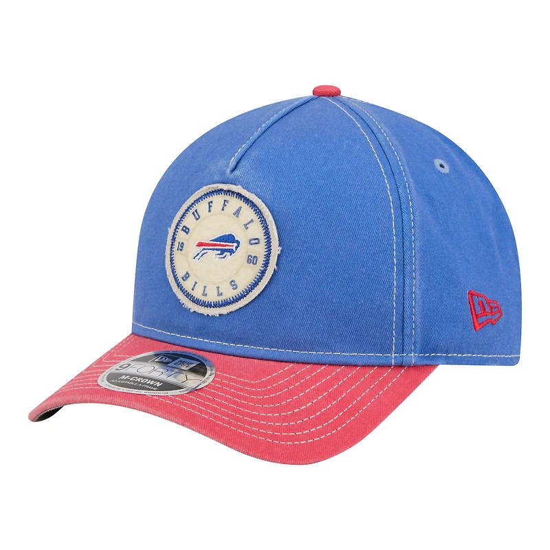 Men's New Era  Royal/Red Buffalo Bills 9FORTY Felt A-Frame Adjustable Hat