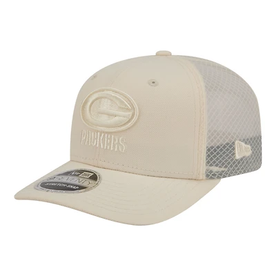 Men's New Era  Cream Green Bay Packers Color Pack 9SEVENTY Adjustable Hat
