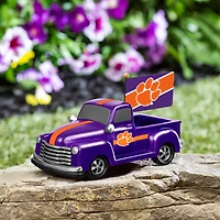 Clemson Tigers 9" Rally Truck Garden Statue with Team Flag