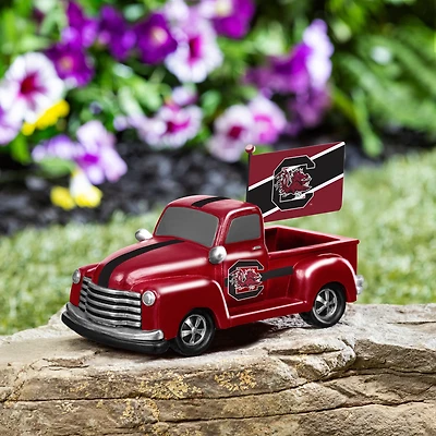 South Carolina Gamecocks 9" Rally Truck Garden Statue with Team Flag