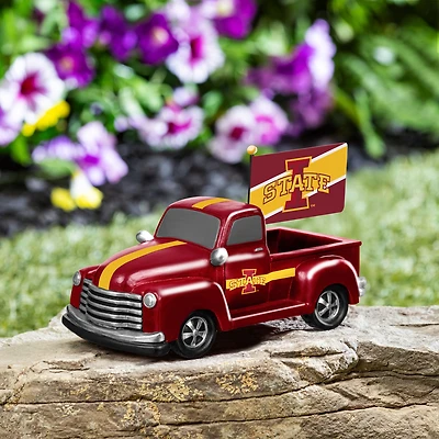 Iowa State Cyclones 9" Rally Truck Garden Statue with Team Flag