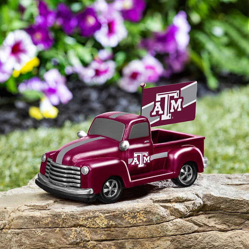 Texas A&M Aggies 9" Rally Truck Garden Statue with Team Flag