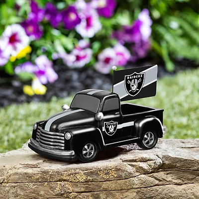 Las Vegas Raiders 9" Rally Truck Garden Statue with Team Flag