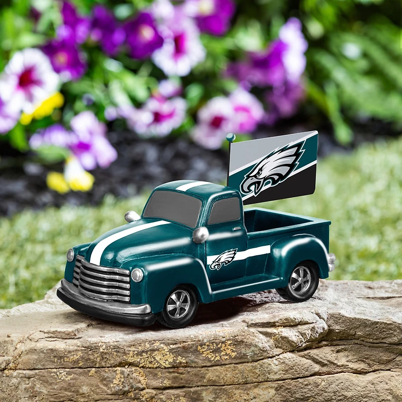 Philadelphia Eagles 9" Rally Truck Garden Statue with Team Flag