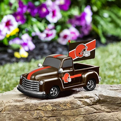 Cleveland Browns 9" Rally Truck Garden Statue with Team Flag