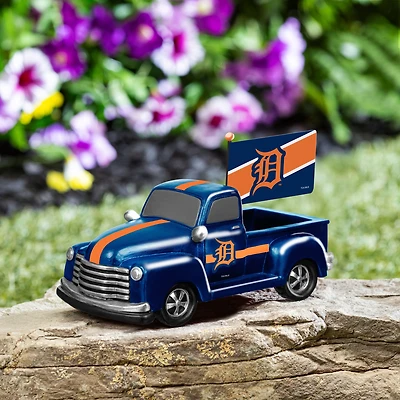 Detroit Tigers 9" Rally Truck Garden Statue with Team Flag
