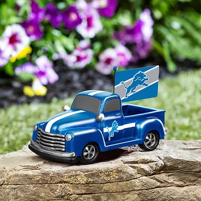 Detroit Lions 9" Rally Truck Garden Statue with Team Flag