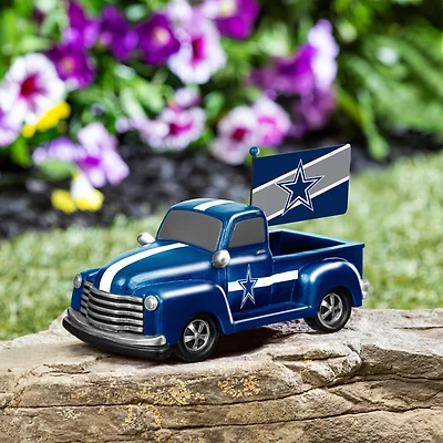 Dallas Cowboys 9" Rally Truck Garden Statue with Team Flag