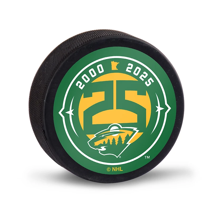 WinCraft Minnesota Wild 25th Anniversary Alternate Logo Hockey Puck
