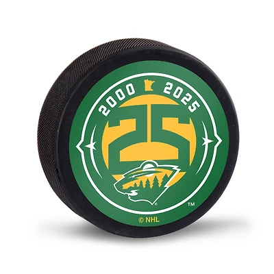 WinCraft Minnesota Wild 25th Anniversary Alternate Logo Hockey Puck