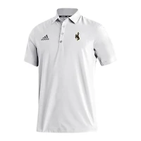 Men's adidas White Wyoming Cowboys Stadium Coaches AEROREADY Polo