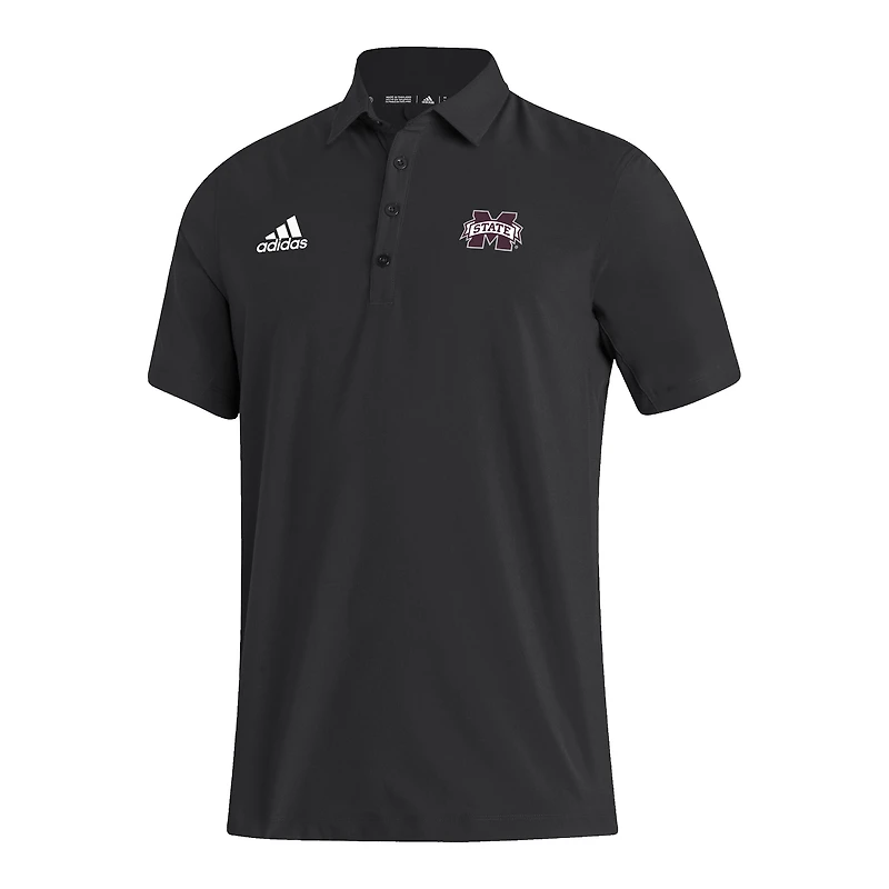 Men's adidas Black Mississippi State Bulldogs Stadium Coaches AEROREADY Polo