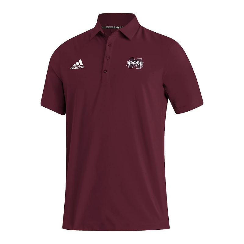 Men's adidas Maroon Mississippi State Bulldogs Stadium Coaches AEROREADY Polo
