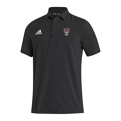 Men's adidas Black NC State Wolfpack Stadium Coaches AEROREADY Polo