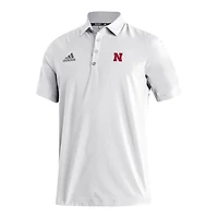 Men's adidas White Nebraska Huskers Stadium Coaches AEROREADY Polo