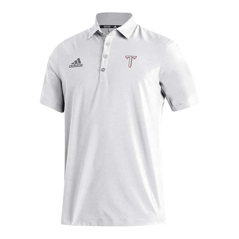 Men's adidas White Troy University Trojans Stadium Coaches AEROREADY Polo
