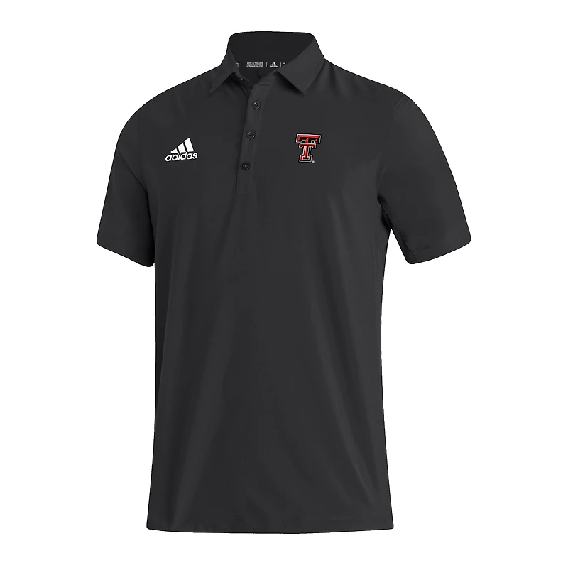 Men's adidas Black Texas Tech Red Raiders Stadium Coaches AEROREADY Polo