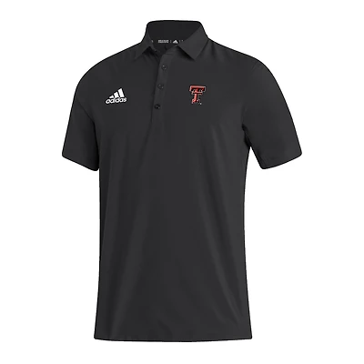 Men's adidas Black Texas Tech Red Raiders Stadium Coaches AEROREADY Polo