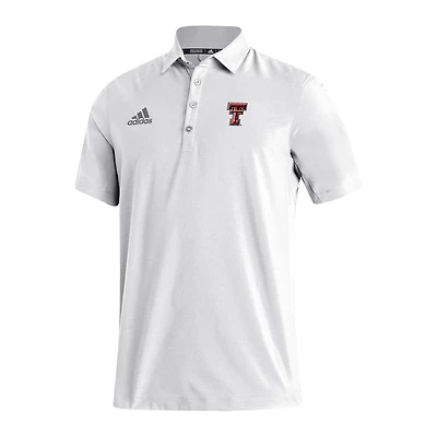 Men's adidas White Texas Tech Red Raiders Stadium Coaches AEROREADY Polo