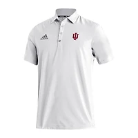 Men's adidas White Indiana Hoosiers Stadium Coaches AEROREADY Polo