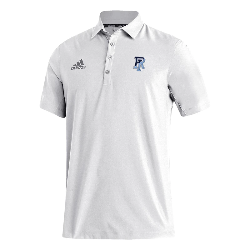 Men's adidas White Rhode Island Rams Stadium Coaches AEROREADY Polo