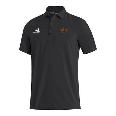 Men's adidas Black ULM Warhawks Stadium Coaches AEROREADY Polo