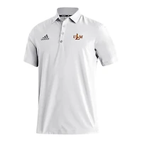 Men's adidas White ULM Warhawks Stadium Coaches AEROREADY Polo