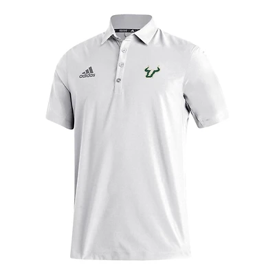 Men's adidas White South Florida Bulls Stadium Coaches AEROREADY Polo