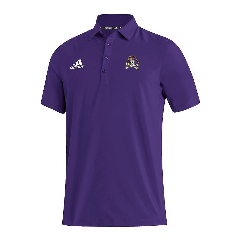 Men's adidas Purple ECU Pirates Stadium Coaches AEROREADY Polo