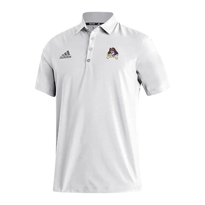 Men's adidas White ECU Pirates Stadium Coaches AEROREADY Polo